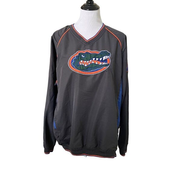 Colosseum Athletics Gray University of Florida Gators Pullover Windbreaker - Picture 1 of 6